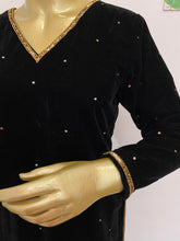 Black velvet suit set - kasumi.in